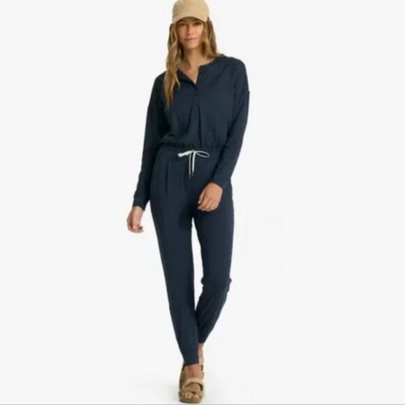 Vuori Womens Jumpsuit Lux Henley Size Small - Blue - Picture 9 of 16